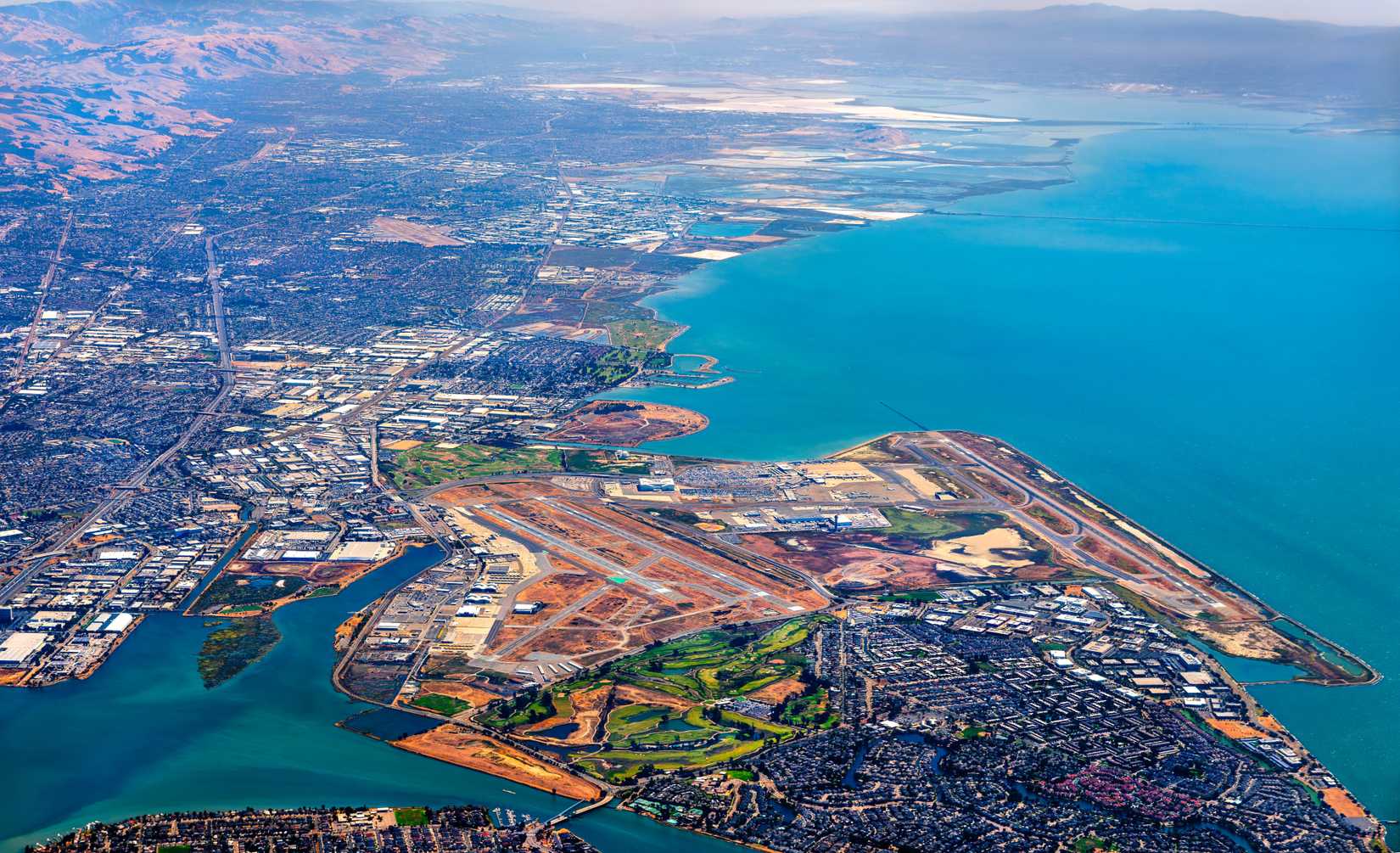 Oakland San Francisco Bay Airport aerial view