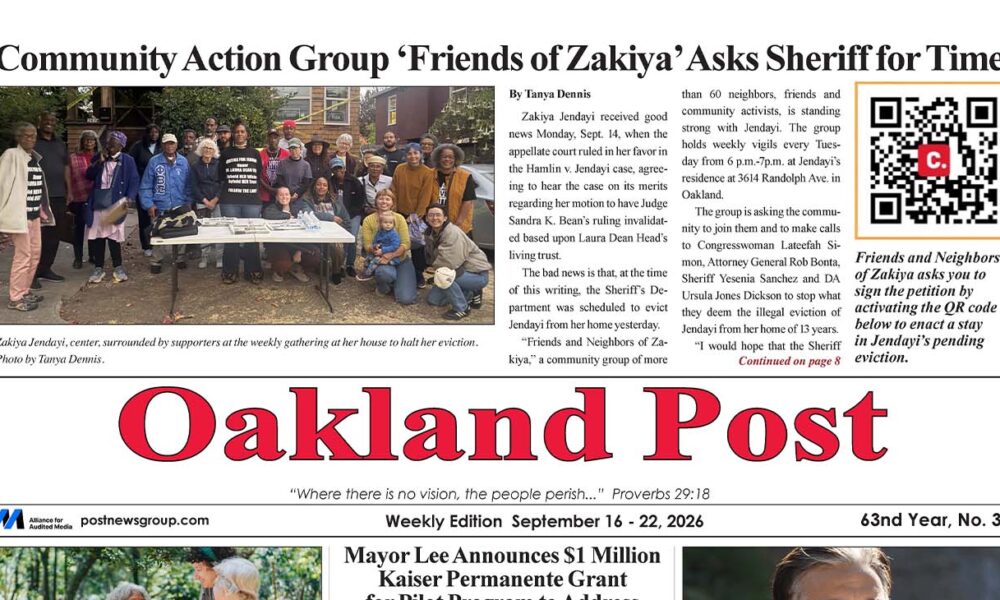 Oakland Post: Week of September 16 – 22, 2026