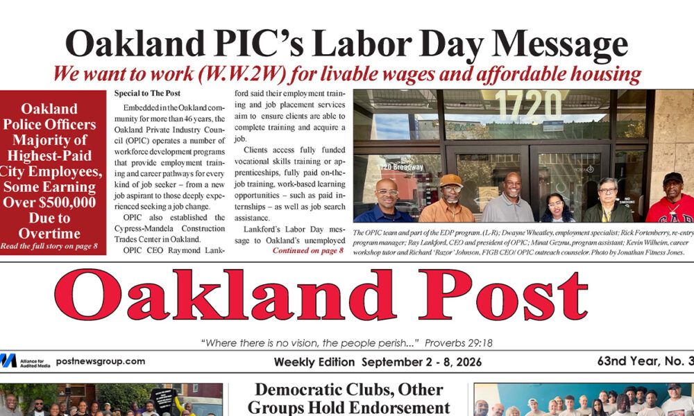 Oakland Post: Week of September 2 – 8, 2026