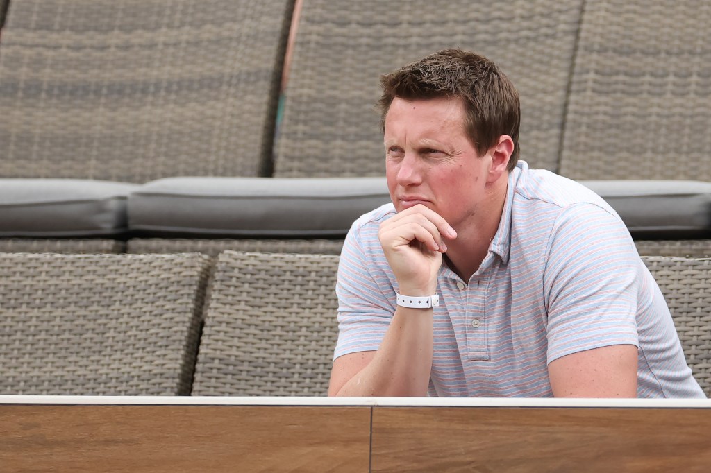 Paramount Skydance chairman and CEO David Ellison looks on at the BNP Paribas Open.