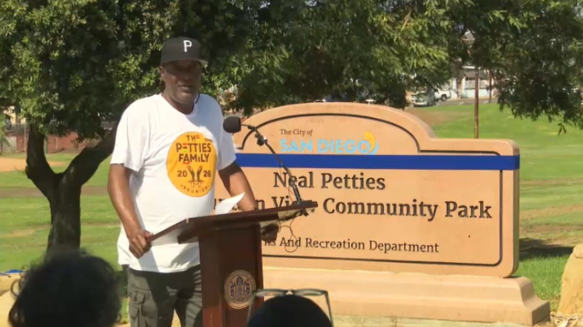 Neal Petties’ legacy celebrated with new sign at Mountain View community park – NBC 7 San Diego