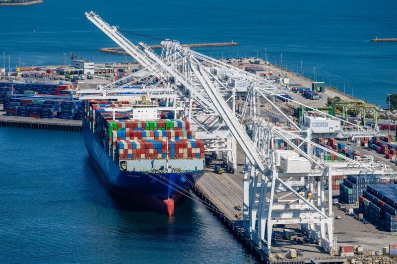 Containership at the Port of Long Beach