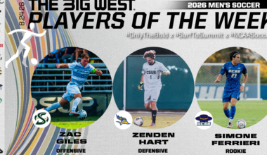 Sacramento State's Giles, Cal State Bakersfield's Hart and UC Santa Barbara's Ferrieri Claim First Weekly Honors of the Season