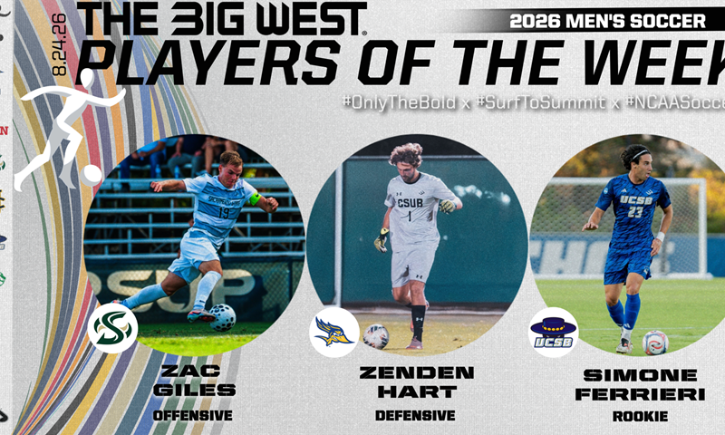 Sacramento State's Giles, Cal State Bakersfield's Hart and UC Santa Barbara's Ferrieri Claim First Weekly Honors of the Season
