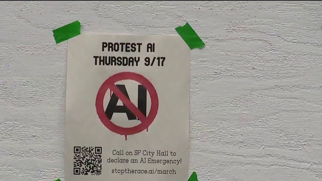 Anti-AI rally outside Dreamforce in San Francisco