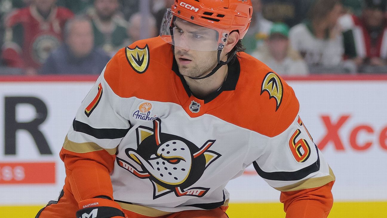 Anaheim Ducks sign Cutter Gauthier, 22, to six-year contract