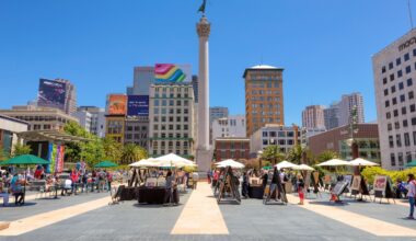 San Francisco’s iconic Union Square is transforming into a massive open-air dance floor Friday nights — with free salsa lessons, country western, and more