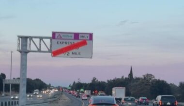 New express lane signs go up on I-80 in Davis, but tolls won't start until 2028