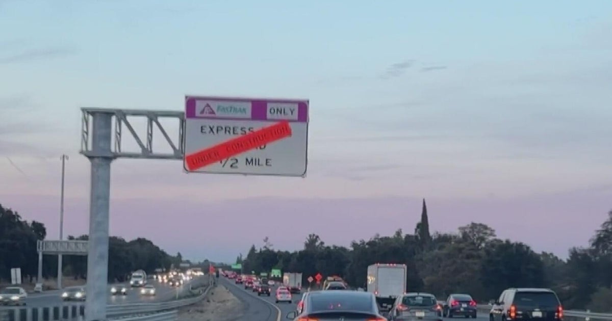 New express lane signs go up on I-80 in Davis, but tolls won't start until 2028