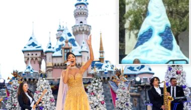 Disneyland fans abuzz after snow-capped castle decorations spotted with holidays around the corner