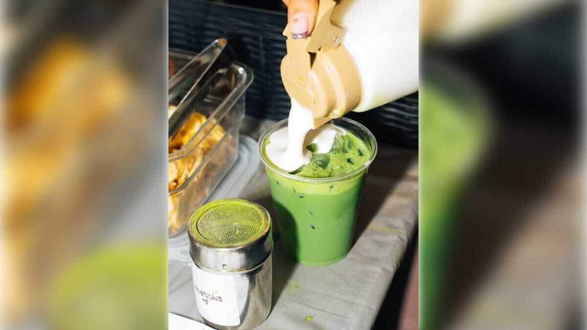 An iced matcha from Sun House Cafe. The store moved to 1805 Capitol Ave. after spending its first year of business at 611 16th St. An iced matcha from Sun House Cafe. The store moved to 1805 Capitol Ave. after spending its first year of business at 611 16th St.