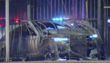 Long Beach shooting leads to 710 Freeway pursuit, downtown LA crash