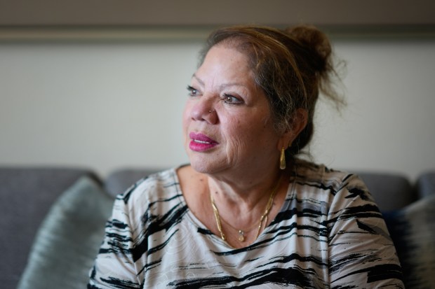 Carmen Zavala, a former wife of Republican congressional candidate Jeff Belle, speaks about their marriage with The San Diego Union-Tribune on Aug. 11, 2026. (Nelvin C. Cepeda / The San Diego Union-Tribune)