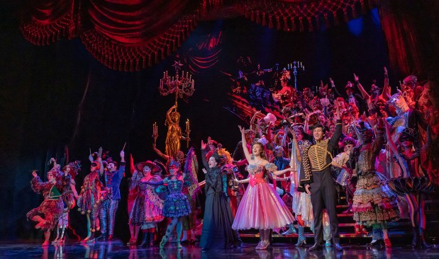 The "Masquerade" ball scene in the national touring production of "Phantom of the Opera," playing through Sept. 13 at the San Diego Civic Theatre. (Matthew Murphy and Evan Zimmerman)