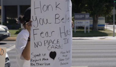 Families and former caregivers protest Sevita Health, Loyd's Liberty Homes