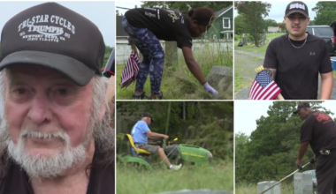 Veterans, active-duty service members help clean up Hampton cemetery