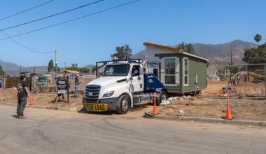 First modular unit delivered for Altadena low-income rental complex
