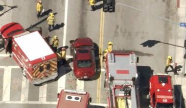 Crash involving L.A. Fire Department vehicle sends 7 to hospital