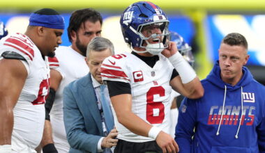 Giants' Jaxson Dart avoided 'devastating' knee injury against Rams