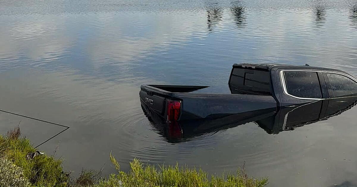 Truck plunges into Huntington Beach wetlands off Pacific Coast Highway