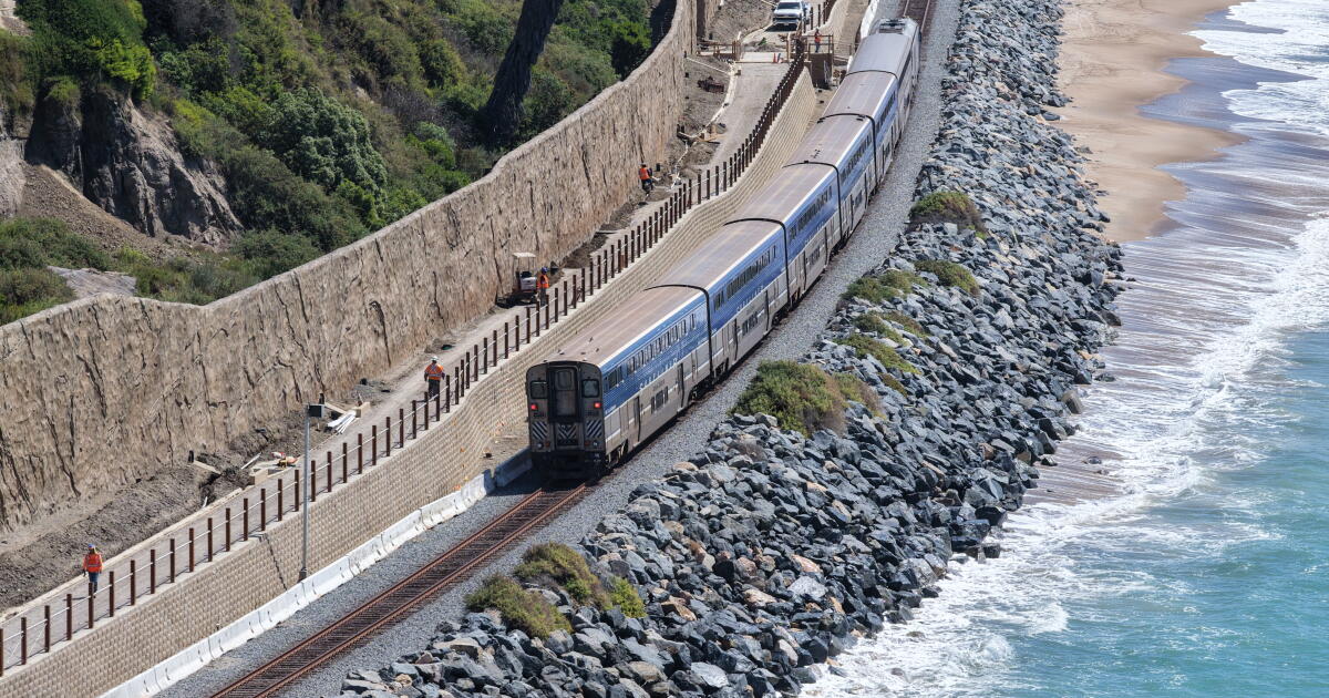 El Niño threatens the beloved Pacific Surfliner. Can famed train survive?