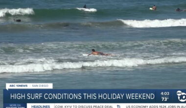 High surf and rip currents create dangerous conditions at San Diego beaches