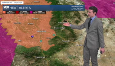 Heat alerts for Wednesday and Thursday