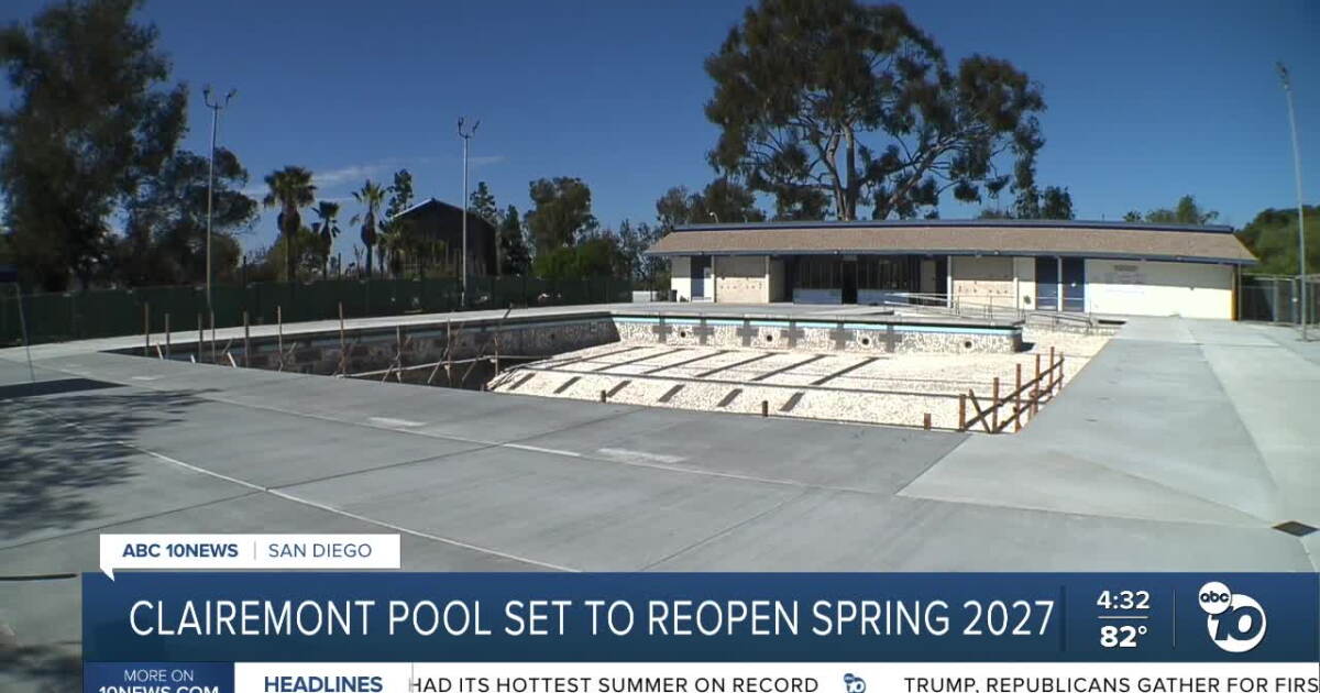 Clairemont pool closed since 2024; reopening set for 2027