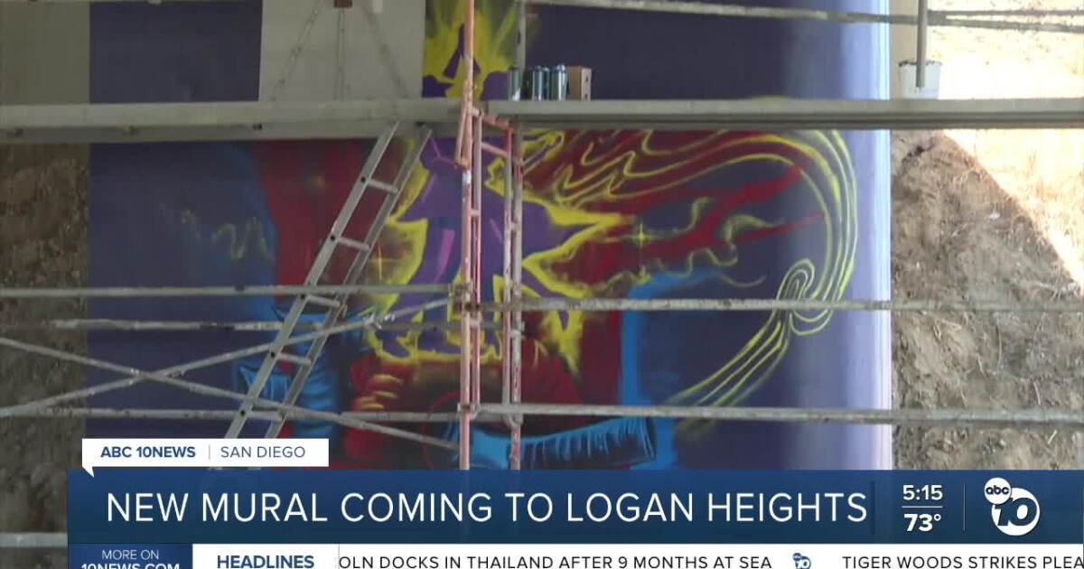 Paid artists transform Logan Heights underpasses with cultural murals