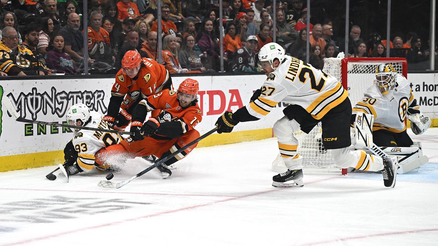 Four Unanswered Goals Give Bruins Come From Behind Win Over Ducks