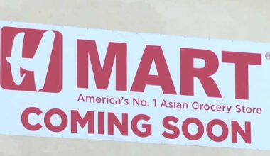 H Mart Sacramento food hall options listed for Mack Road location