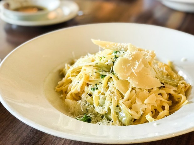 Tagliolini with lemon cream sauce at Ciao Pasta in San Juan Capistrano. (Photo by Brad A. Johnson, Orange County Register/SCNG)