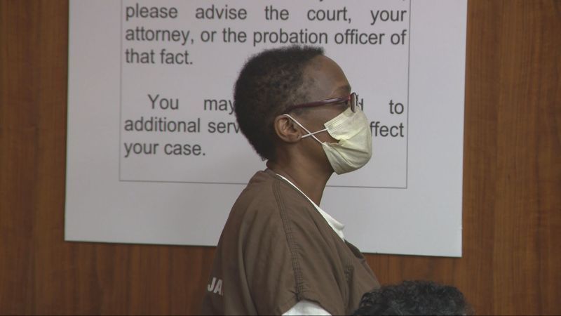 The woman accused of shooting into the KBAK/KBFX studio twice in a week pleaded not guilty Tuesday afternoon. PHOTO: KBAK/KBFX
