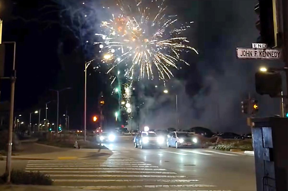 Pile of illegal fireworks explode on San Francisco beach