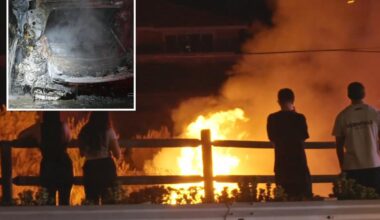 Audi S5 bursts into flames after high-speed Santa Clarita crash