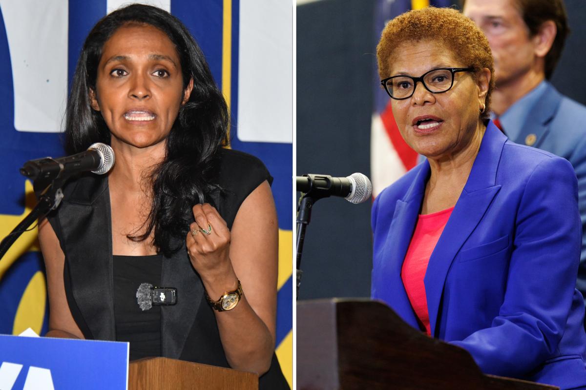 Karen Bass leading among Latino voters in LA mayoral race, new poll shows