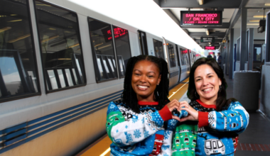 In 2021, BART made just 5 holiday sweaters for a local giveaway; 5 years later, the 2026 design is officially on sale as part of a $100,000 tradition that inspired transit agencies across America