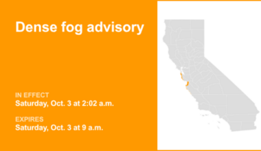 Dense fog advisory for San Francisco Peninsula Coast and Big Sur until Saturday morning