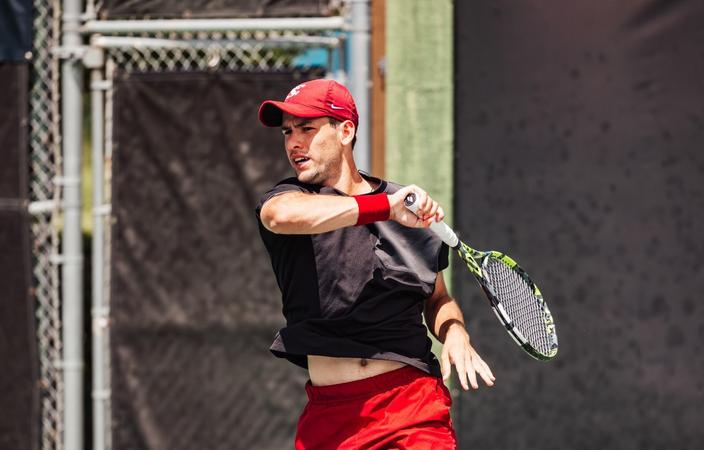 Two Singles Wins for Men's Tennis at San Diego Veterans Classic on Saturday