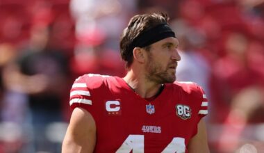 San Francisco 49ers’ Kyle Juszczyk Helped Off Field After Injury