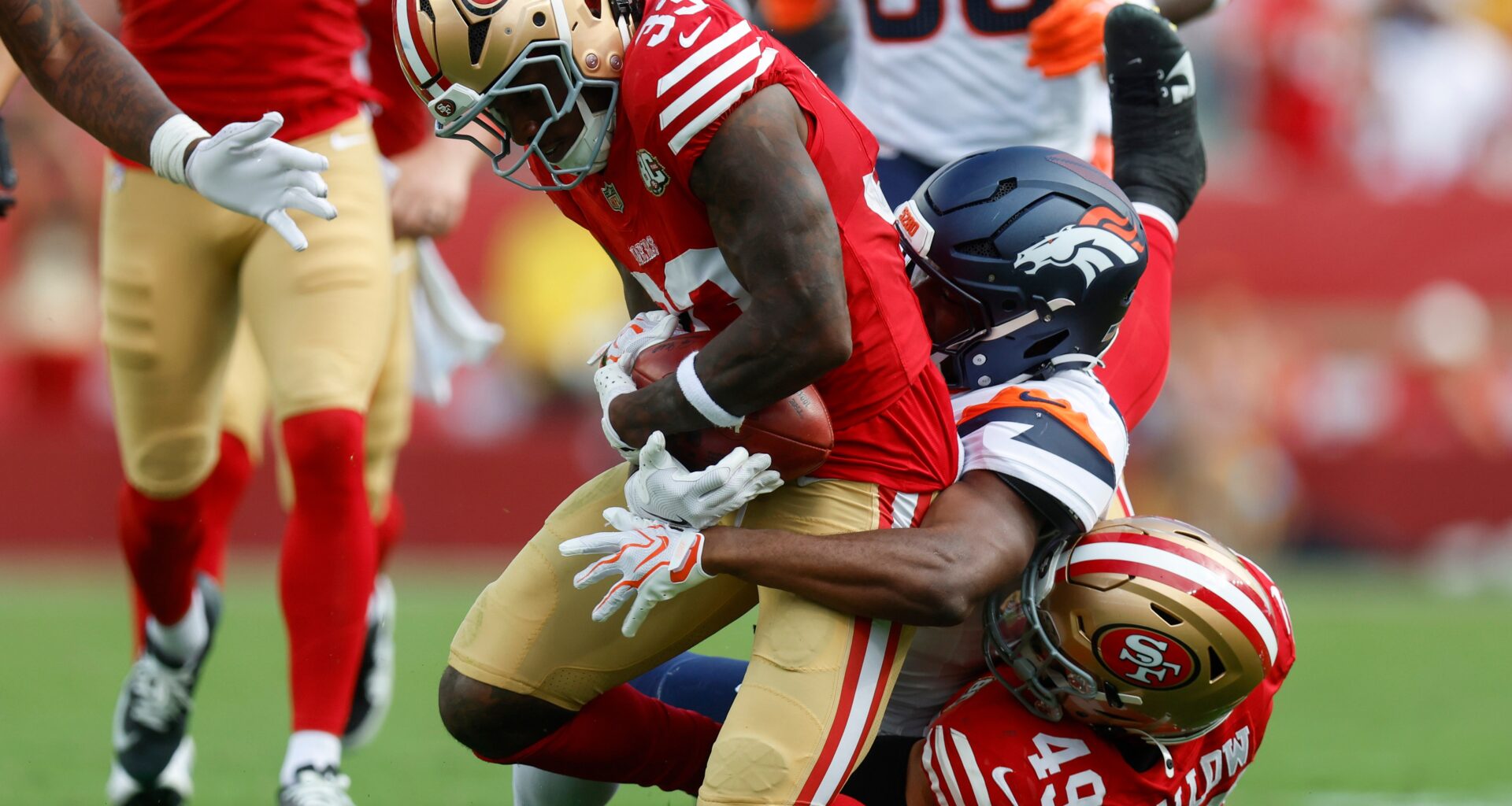 Broncos lose to 49ers, left bruised, battered and facing a bumpy road