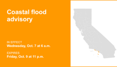 Coastal flood advisory affecting Southern California from Wednesday to Friday