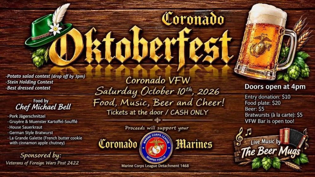 Marine Corps League Coronado Oktoberfest 2026
