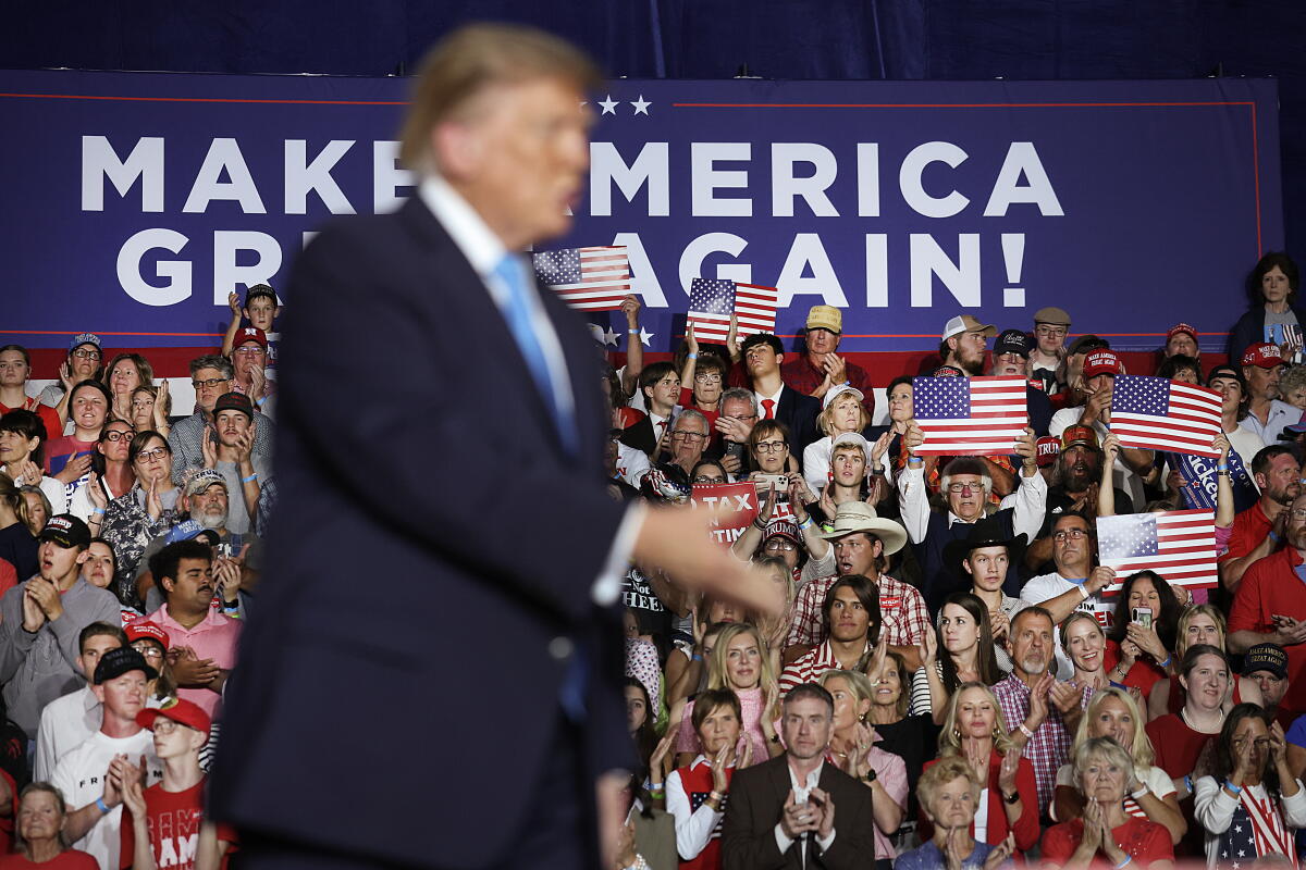 President Trump at a campaign rally