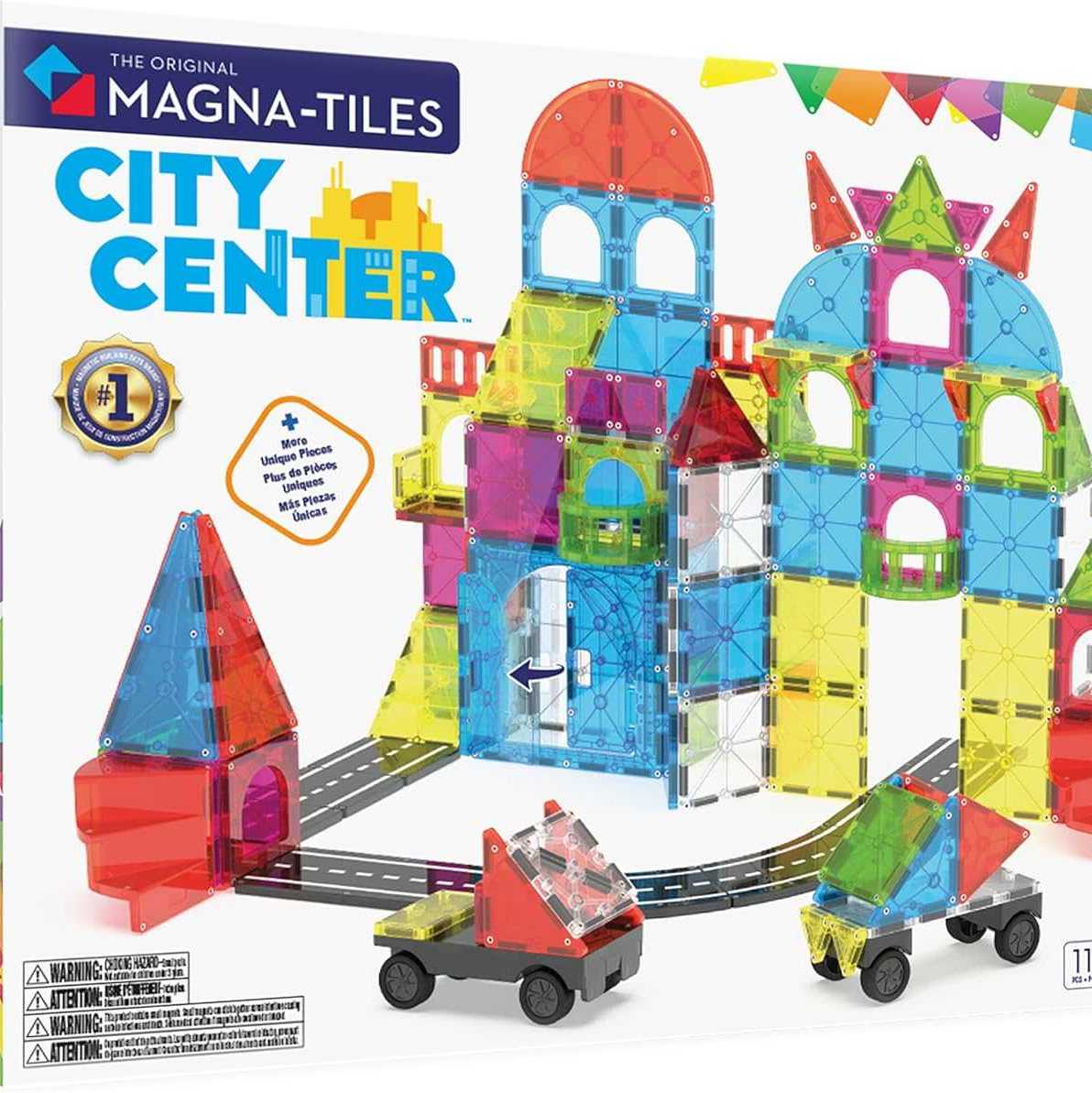 MAGNA-TILES City Center 110-Piece Magnetic Construction Set