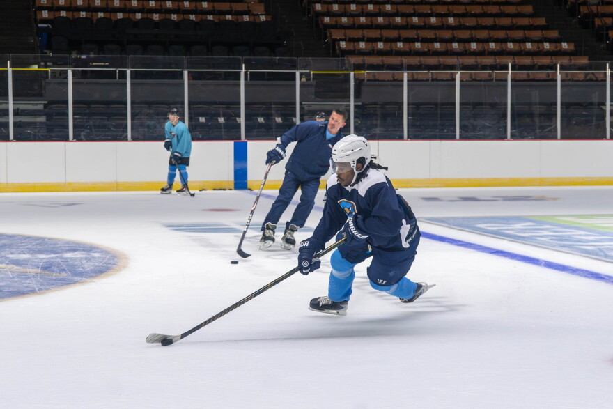 Forward Houston Wilson comes from Philadelphia, Pennsylvania to play for the Falcons.