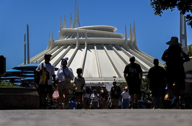 Space Mountain in Tomorrowland at Disneyland in Anaheim on Monday, August 17, 2026. (Photo by Jeff Gritchen, Orange County Register/SCNG)