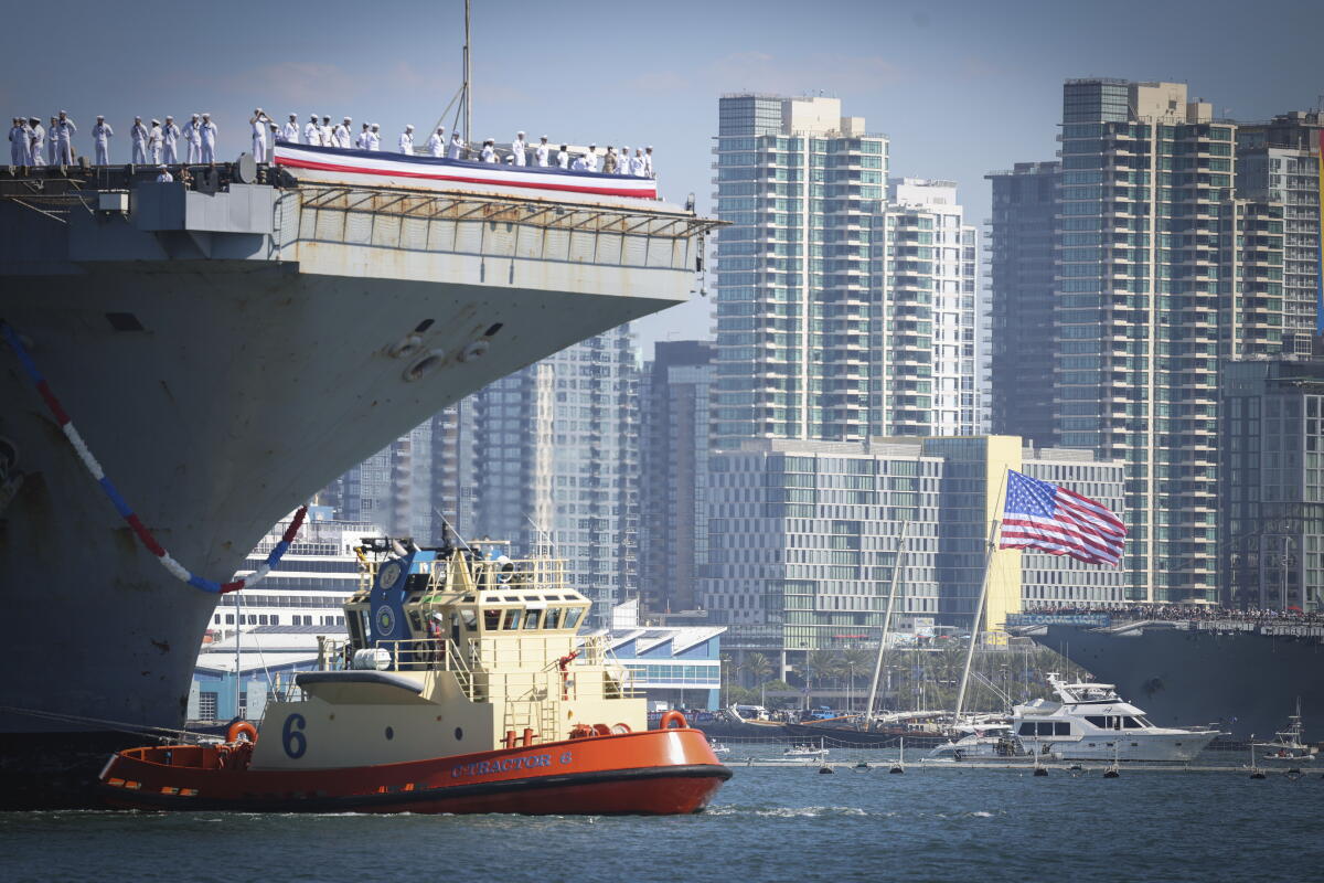 The USS Abraham Lincoln arrived at North Island Naval Air Station.