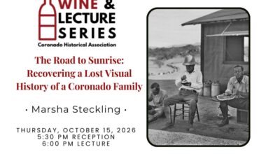 Coronado Historical Association Wine & Lecture: Photographer's decade-long search uncovers Coronado family's hidden history