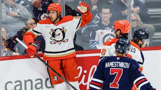 Caulfield helps Ducks ground Winnipeg Jets